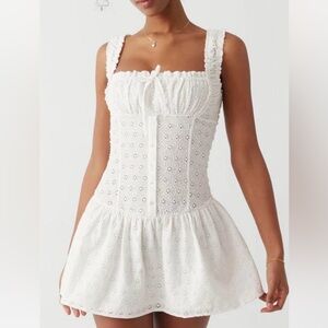 Frankie’s Bikinis Christa Eyelet Mini Dress